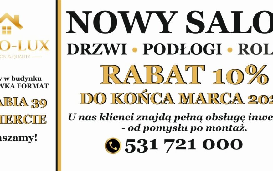 Dom zaczyna się od detali, a Budo-Lux oferuje rolety, markizy, moskitiery – od teraz także drzwi i podłogi