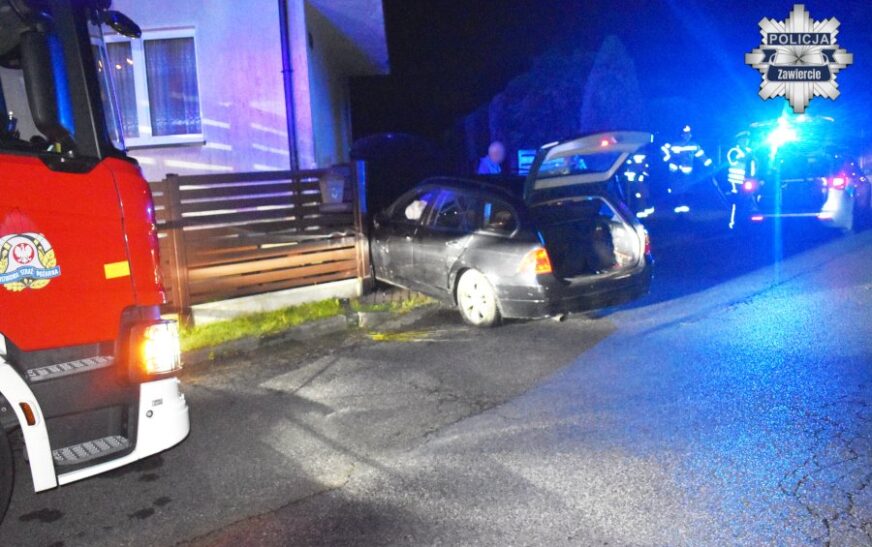 Pijany 19-latek z Ukrainy rozbił BMW w ogrodzenie. Miał prawie 2 promile i już wcześniej łamał prawo